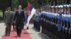 Aleksandra Vučića je prilikom posete Generalštabu Vojske Srbije u Beogradu dočekala počasna Garda, 31. jul 2012.