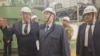 Russian President Vladimir Putin visits the Kursk-II nuclear power plant in the Kursk region during a surprise visit on May 21. 