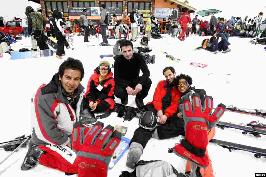 Escaping the capital's smog and urban sprawl, well-off Iranians flock to the country's main winter resort of Dizin to enjoy near-perfect skiing conditions at one of the world's highest ski resorts.
