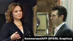 Russian lawyer Natalya Veselnitskaya (left) met at Trump Tower in New York with Donald Trump Jr. (right) in June 2016