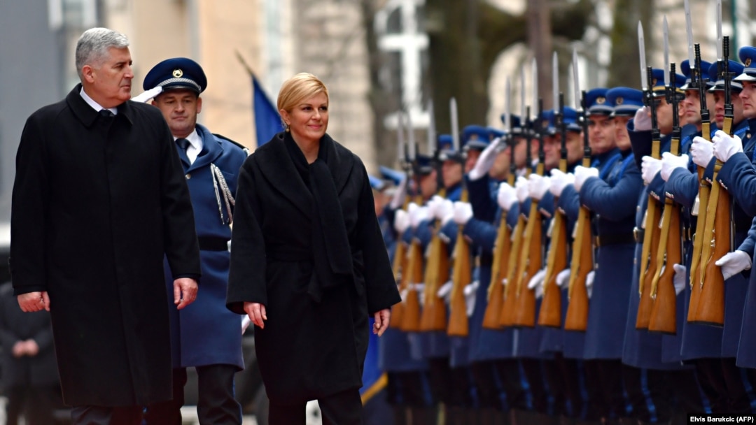 BiH zaslužuje Vašu pažnju: Čović (na fotografiji: Dragan Čović i Kolinda Grabar-Kitarović)