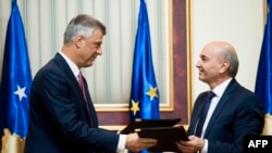 Kryeministri i zgjedhur Isa Mustafa më 8 dhjetor 2014.