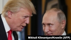 Дональд Трамп и Владимир Путин. Архивное фото
