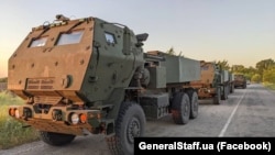 HIMARS multiple-launch rocket systems deployed near Zaporizhzhya on July 4. "The U.S. has hundreds of these [systems]. Some allies have similar systems.... I can't think of a better use of these systems today than putting them in the hands of the Ukrainian fighters," Lute says.