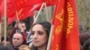 Сторонница партии АРФ «Дашнакцутюн» на митинге (архив)