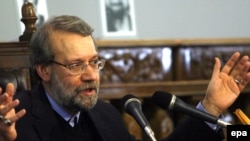 Iranian parliament speaker and former nuclear negotiator Ali Larijani (in file photo) said lawmakers will "review Iran's relations with those countries that voted...against us."