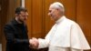 Ukrainian President Volodymyr Zelenskiy meets with Pope Leo XIV on the day of his inaugural Mass in St. Peter's Square at the Vatican on May 18.
