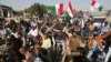 People protest for the release of human rights activist Manzoor Pashteen in Karachi on January 28.