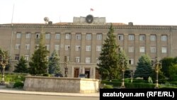 Nagorno-Karabakh - The presidential administration building in Stepanakert.
