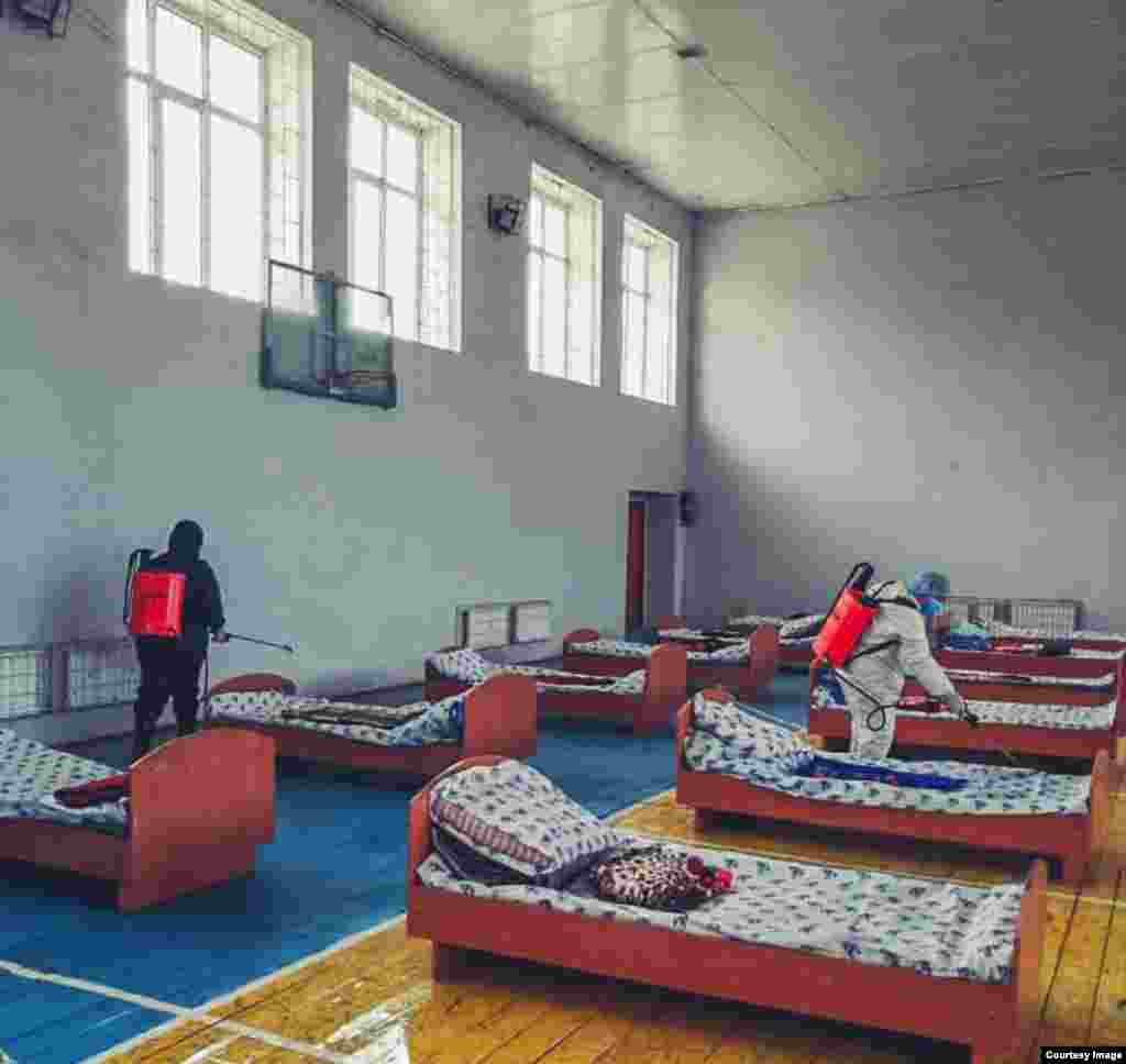 A hospital in the eastern city of Karakol in the Issyk-Kul region on July 9