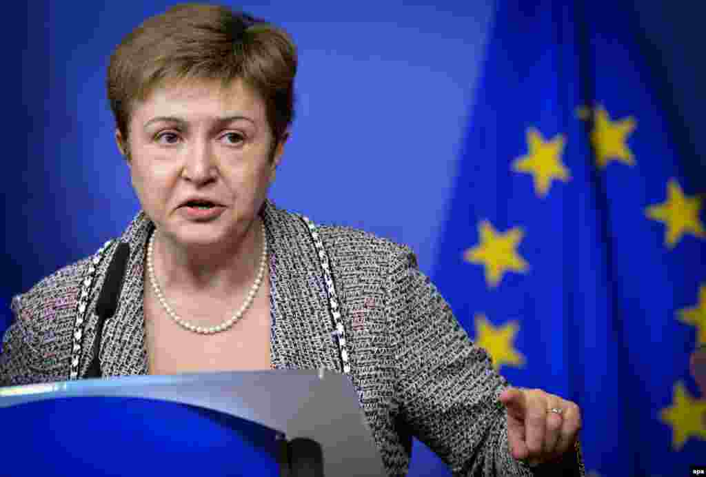 Kristalina Georgieva, Bulgaria, vice-president in charge of EU budget: Considered the people's favorite to succeed Catherine Ashton as the EU's top diplomat, Georgieva gained a reputation as a competent humanitarian aid commissioner and World Bank official. She will now be in charge of how much EU money is being spent, and where. 