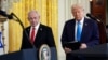 US President Donald Trump (right) and Israeli Prime Minister Benjamin Netanyahu at a February 4 news conference