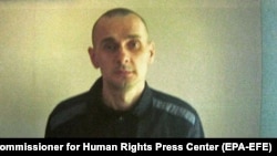 Jailed Ukrainian film director Oleh Sentsov has been on hunger strike for nearly five months. (file photo)