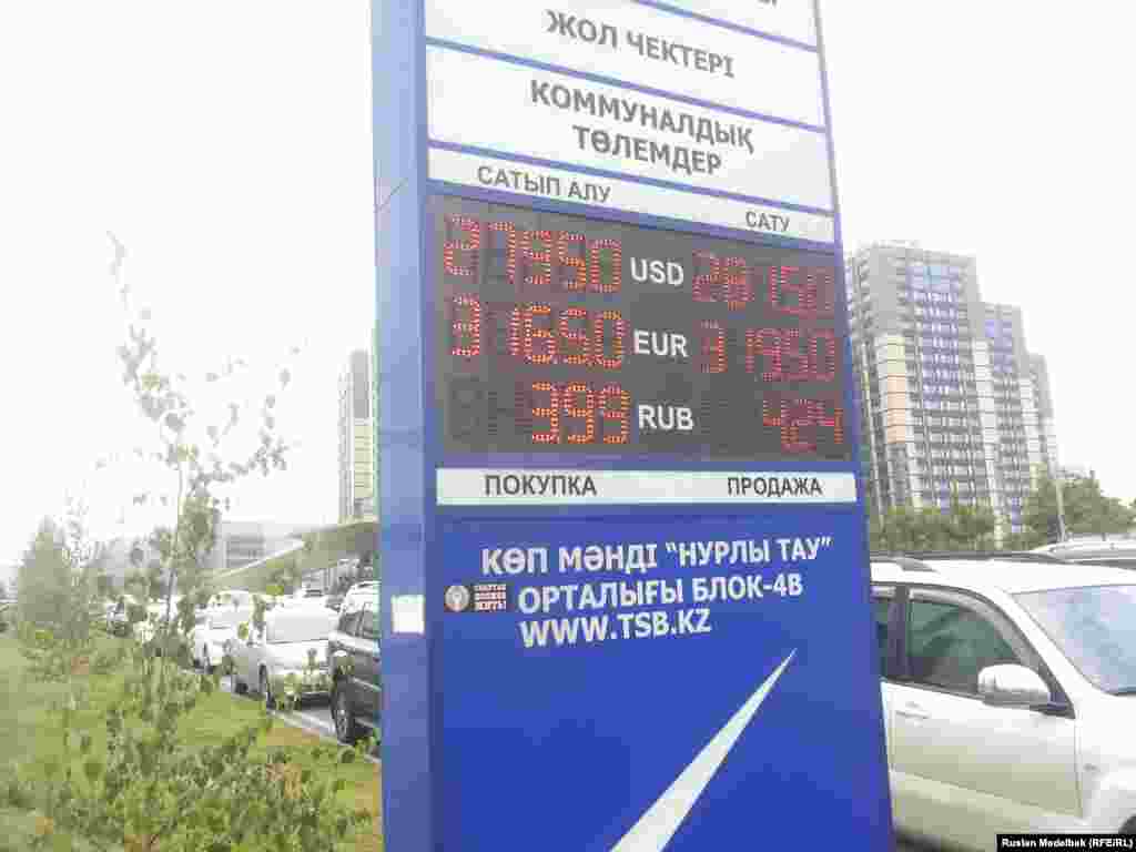 Теңгенің құлдырауы келесі айда тағы жалғасты. Алматы, 14 қыркүйек 2015 жыл.