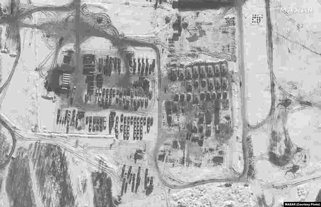 Battle-group deployments and troop tents have also been photographed near the town of Valuyki, approximately 27 kilometers east of Russia&#39;s border with Ukraine.