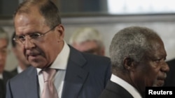 Kofi Annan şi Serghei Lavrov