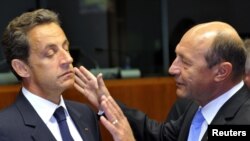 Președinții Băsescu și Sarkozy