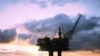 Norway - A picture taken 14 June 2001 shows the Statfjord A-platform in the North Sea, 14Jun2001