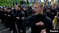 Ukraine's Azov movement includes many war veterans and militant members with openly neo-Nazi views. (file photo)
