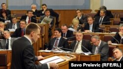 Igor Lukšić u Parlamentu Crne Gore, 28. decembar 2010.