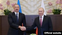 Russia - Russian President Vladimir Putin and his Azerbaijani counterpart Ilham Aliyev meet in Sochi, November 26, 2021 