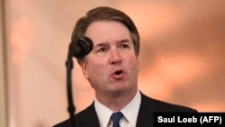 Judecătorul Brett Kavanaugh după nominalizarea sa de către președintele Trump, la 9 iulie 2018