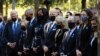 Экс-президент США Билл Клинтон и Хиллари Клинтон, экс-президент США Барак Обама и Мишель Обама, президент США Джо Байден и Джилл Байден, бывший мэр Нью-Йорка Майкл Блумберг на церемонии памяти жертв 11 сентября. Фото: Reuters