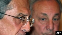 Ministrul de externe rus Serghei Lavrov și premierul abhazși Serghei Shamba la Suhumi