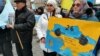 Під час мітингу до Дня кримського спротиву російській окупації. Місто Генічеськ Херсонської області, 26 лютого 2019 року26Feb2019