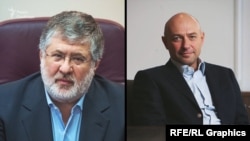 Ukrainian tycoons Ihor Kolomoyskiy (left) and Hennadiy Boholyubov (combo photo)
