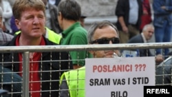 Sa jednog od radničkih protesta prošle godine, Fotografije uz tekst: Midhat Poturović