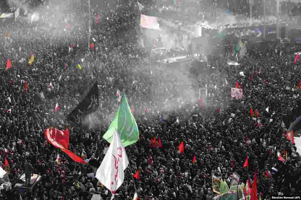 Ahead of Soleimani's funeral ceremony, Tehran and Washington had engaged in heated rhetoric as world leaders called for calm in the wake of the January 3 assassination.