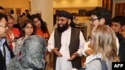 Taliban spokesman Suhail Shaheen attends the Intra-Afghan Dialogue talks in Doha on July 8.
