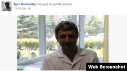 A screen grab from the Facebook page of "Igor Rozovskiy" 