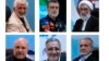 The six approved candidates in Iran's upcoming presidential election (clockwise from top right): Saeed Jalili, Amirhossein Ghazizadeh Hashemi, Mostafa Pourmohammadi, Mohammad Baqer Qalibaf, Alireza Zakani, Masud Pezeshkian (composite file photo)